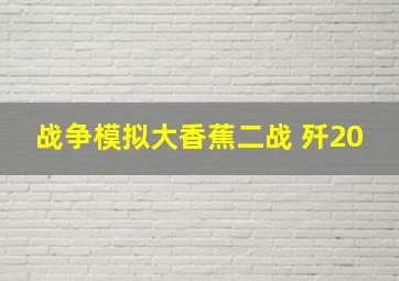 战争模拟大香蕉二战 歼20